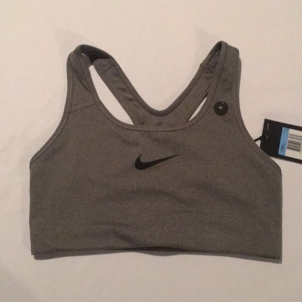 NIKE Women's Swoosh Sports Bra Carbon Heather